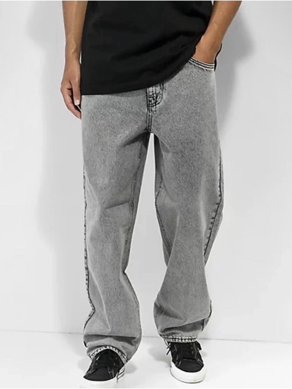 Empyre Scramble Grey Wash Loose Fit Skate Jeans Sz 28